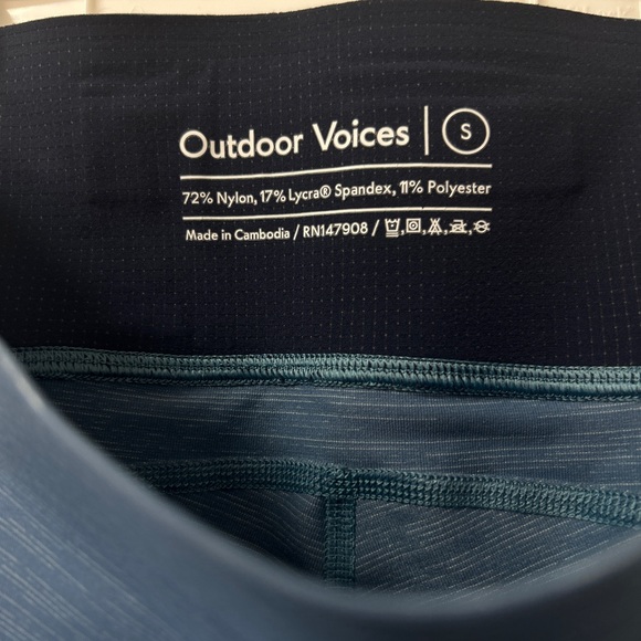 Outdoor Voices TechSweat 3/4 Leggings Slate Blue size Small - Picture 2 of 5